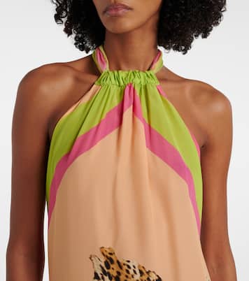 Bedrucktes Midikleid aus Seide | Roberto Cavalli