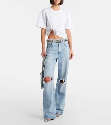 Embellished cotton jersey T-shirt | Area