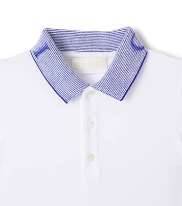 قميص بولو لمولود جديد من القطن المخلوط  | Gucci Kids