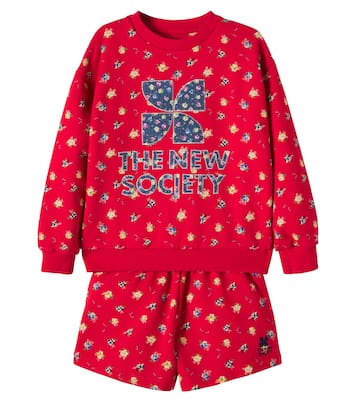 Amapola cotton sweatshirt and shorts set | The New Society