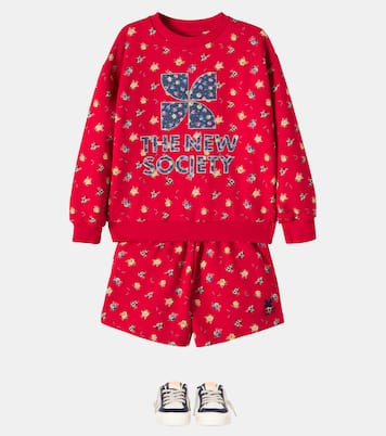 Amapola cotton sweatshirt and shorts set | The New Society