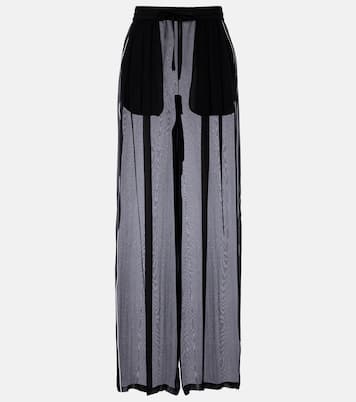 Sheer silk wide-leg pants | Dolce&Gabbana