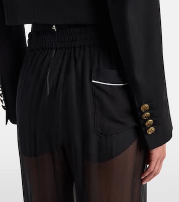 Sheer silk wide-leg pants | Dolce&Gabbana