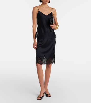 Caraco Nadine en soie à finitions en dentelle | Nili Lotan