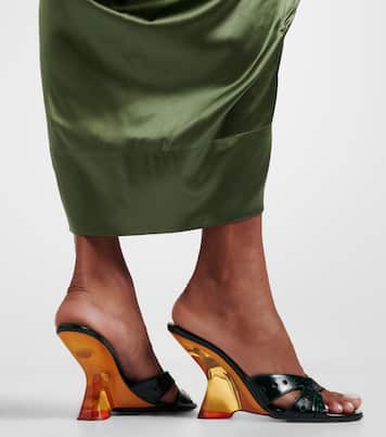 Wedge-Pantoletten aus Lackleder | Dries Van Noten