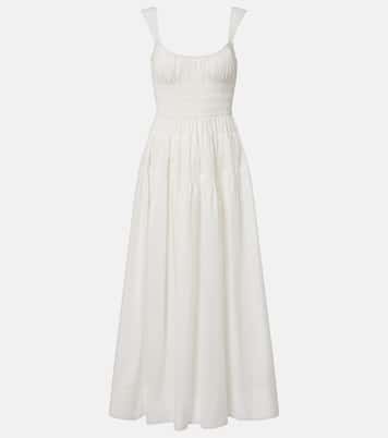 Clover shirred cotton poplin midi dress | Dôen