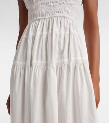 Clover shirred cotton poplin midi dress | Dôen