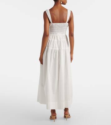 Clover shirred cotton poplin midi dress | Dôen