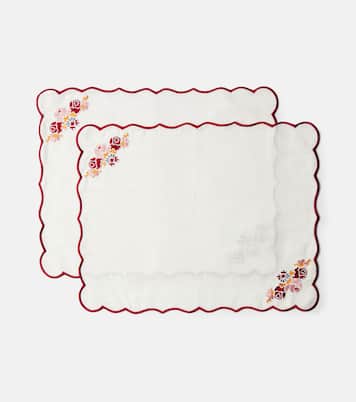 Set of 2 linen and cotton placemats | Cabana