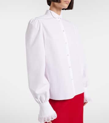 Blusa in popeline di cotone con ricamo | Valentino