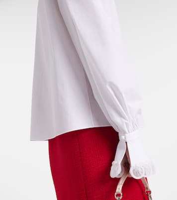 Blusa in popeline di cotone con ricamo | Valentino