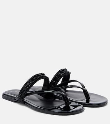 Embellished patent leather thong sandals | Dries Van Noten