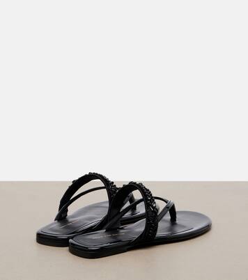 Embellished patent leather thong sandals | Dries Van Noten