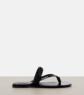Embellished patent leather thong sandals | Dries Van Noten