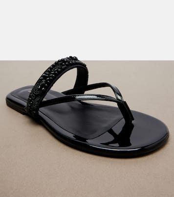 Embellished patent leather thong sandals | Dries Van Noten