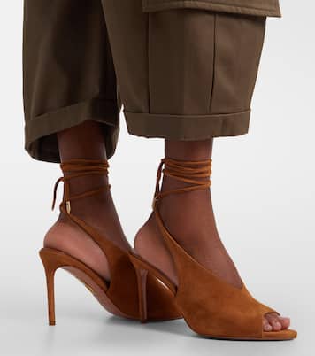 Slingback-Pumps Lais aus Veloursleder | Aquazzura