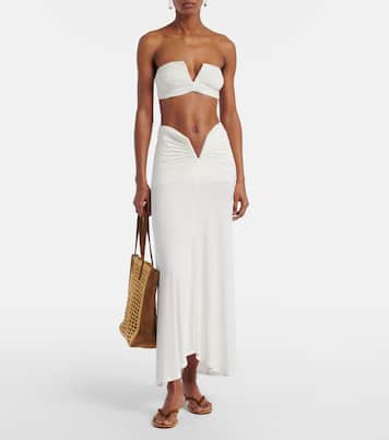 Skyla ruched jersey maxi skirt | Jade Swim