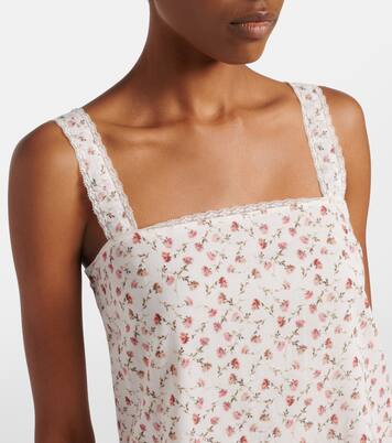 Vestido corto Charlotte de algodón floral | Posse