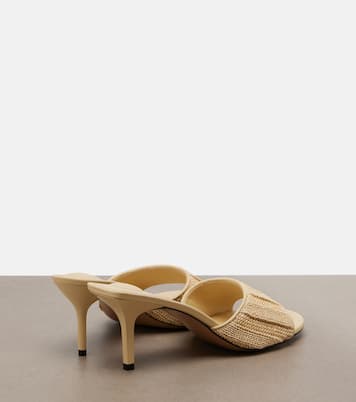 Cubisto raffia-effect mules | Jacquemus