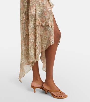 Avenel printed ruffled silk midi dress | Veronica Beard