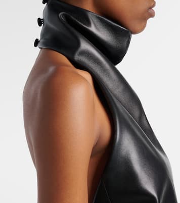 Rone halterneck leather top | Khaite