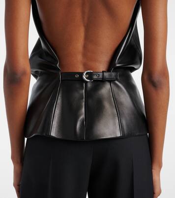Rone halterneck leather top | Khaite