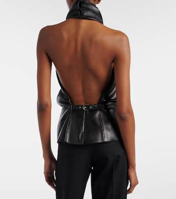 Rone halterneck leather top | Khaite