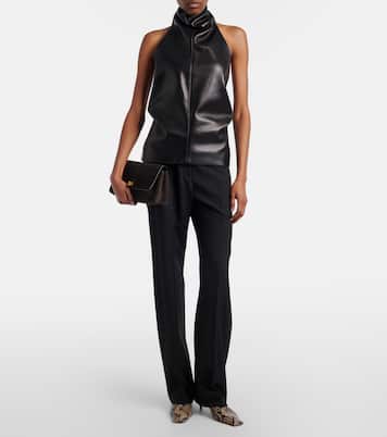 Rone halterneck leather top | Khaite