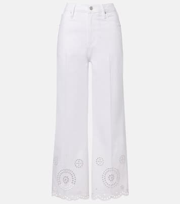 The Eyelet embroidered flared jeans | Frame