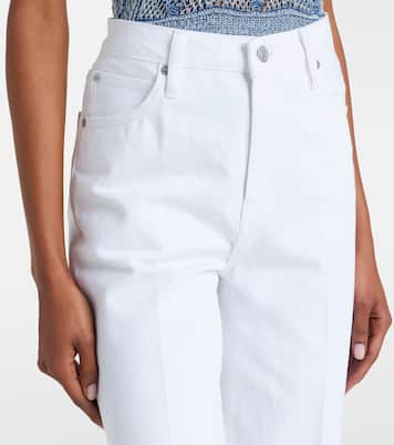 The Eyelet embroidered flared jeans | Frame