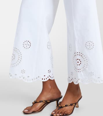 The Eyelet embroidered flared jeans | Frame