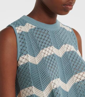 Chevron crochet cotton crop top | La DoubleJ