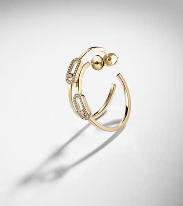 Ohrringe Move Uno aus 18kt Gelbgold mit Diamanten | Messika