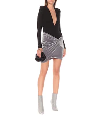 Velvet miniskirt | Alexandre Vauthier