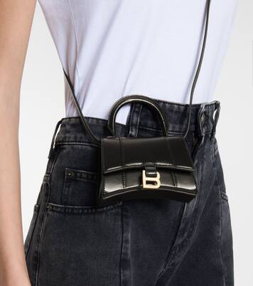 Hourglass Mini leather crossbody bag | Balenciaga