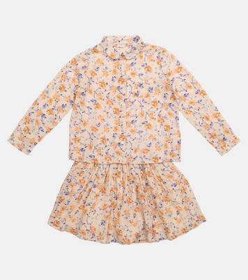 Pea floral cotton twill shirt | Bonpoint