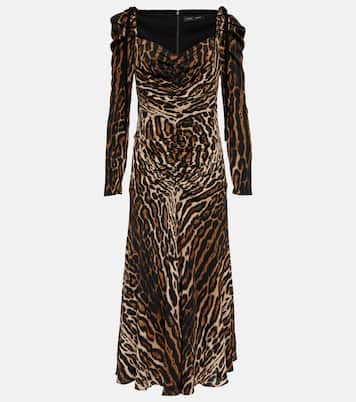 Robe midi à motif léopard | Proenza Schouler