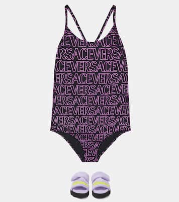 Appliqué toweling sandals | Versace Kids