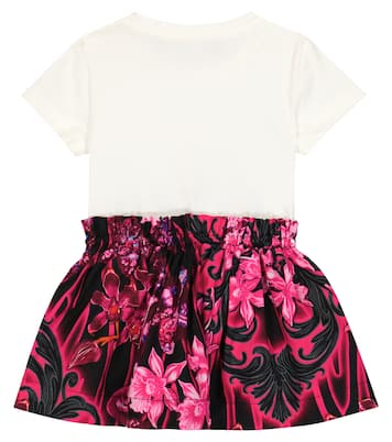 Robe Orchid Barocco en coton | Versace Kids