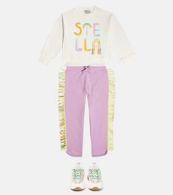 Sweat-shirt imprimé en coton à logo | Stella McCartney Kids