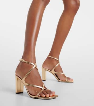 Sandalen Azie 85 aus Metallic-Leder | Jimmy Choo