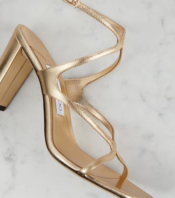 Sandalen Azie 85 aus Metallic-Leder | Jimmy Choo