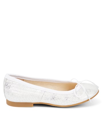 Dory metallic leather ballet flats | Pom d'Api