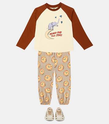 Watch printed cotton sweatpants | Jellymallow