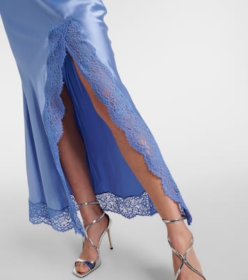 Robe longue Larisa en soie et dentelle | Rebecca Vallance