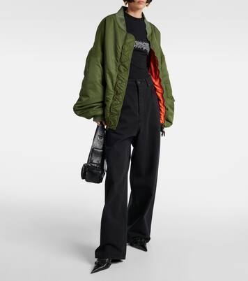 Oversize-Bomberjacke Off Shoulder | Balenciaga