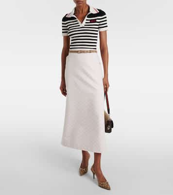 Slingback-Pumps Horsebit GG aus Canvas | Gucci