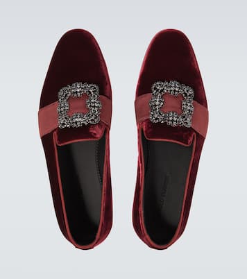 Carlton embellished velvet loafers | Manolo Blahnik