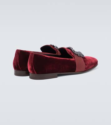 Carlton embellished velvet loafers | Manolo Blahnik