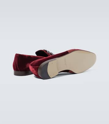 Carlton embellished velvet loafers | Manolo Blahnik